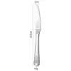 Juego de Cuchillo, Tenedor y Cuchara de Acero Inoxidable con Patrón de Doble Extremo, Juego de Vajilla de Cinco Piezas para Filete, Vajilla Occidental para el Hogar Estilo Francés