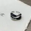 Anel Brilhante Estilo Blogger Coreano com Gotejamento de Óleo, Anel Aberto de Alto Padrão Estilo Ins, Design de Nicho, Novo Anel para Dedo Indicador