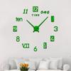 Reloj de Pared Estéreo Digital 3D Romano Inglés para Entrada, Sala de Estar, Decoración de Dormitorio, Reloj Espejo, Simple y Elegante, Luminoso en la Oscuridad