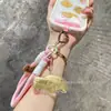 Llavero de Oro Puro con Colgante de Casa, Coche, Dinero, Teléfono Móvil, Coche Dorado, Dinero, Casa, Bolso, Regalo Colgante