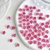 Rosa Rosa Seca Joyería para Uñas Arte de Uñas Gradiente Camelia Floreciente Flor Estéreo Artificial Diamante de Uña de Resina Decoración