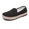Zapatos de Tela de Beijing Antiguo Estilo Nuevo 2026 Grulla de Almohada Blanca Pescador para Mujer Mamá Doudou Transpirables Versátiles Suela Plana Mujeres Embarazadas Slip-on