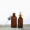 Botella dispensadora de vidrio esmerilado marrón a prueba de luz de 100 ml para aceites esenciales, Botella cuentagotas cosmética, Botella de vidrio para productos de cuidado de la piel al por mayor