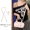 Alça Ajustável Sem Furo para Bolsas Transversais, Alça de Ombro Larga, Pingente de Laço Estilo Ins Feminino, Acessório de Modificação em Couro Genuíno