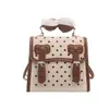 Bolso de mano cuadrado pequeño, moderno y dulce, transfronterizo para mujer, nueva colección otoño 2026, bolso de hombro de lunares y bloques de color, mochila versátil