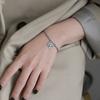Pulsera de margaritas con rayos de plata de ley 925 para mujer, diseño de nicho, combina con todo, internet frío, popular, para novias, retro, simple y elegante.