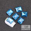 Celebidade da Internet Arte de Unha Azul Lago Cristal Ponta Diamante Joia Super Brilhante Diamante Machado Quadrado Gordo Coração Torto Grande Decoração de Diamante para Unha