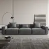Juego de sofá recto, de gran tamaño, color negro, comprimido al vacío, para apartamentos pequeños, con configuración de tres plazas, fabricado completamente de esponja de alta densidad