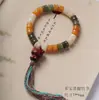 Pulseira de gato de garra de gato de carvão pulseira de raiz de Bodhi feminina jade branco natural Bodhi enrolamento de dedo macio Wenwan pulseira de mão rosário