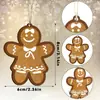 Decorações de Natal Transfronteiriças Decorações Penduradas Estrelas de Pão de Gengibre Sino do Amor Meias de Boneco de Neve Alces Bengalas Doces Atacado