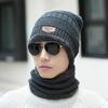 Chapéu de inverno com forro de lã, chapéu de malha quente para ciclismo ao ar livre, chapéu de lã de inverno à prova de frio, chapéu masculino