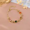 Pulsera Nueva de Cruz de Circonia Colorida de Verano Estilo Chrome Hearts para Mujer, Diseño de Nicho, Joyería de Moda Simple y Versátil