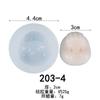 Molde de rosto Dodo menina cego caixa boneca rosto filme fondant bolo molde de silicone DIY assar chocolate argila silicone