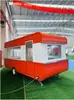 Camión de Comida Casco Grande de Acero Inoxidable Comercial, Carrito de Puesto de Negocios Multifuncional, Carrito Eléctrico de Snacks para Lugar Turístico, Camión de Comida Móvil