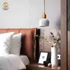 Lámpara Colgante Minimalista Nórdica Digea para Mesita de Noche de Dormitorio Lámpara Colgante Pequeña Creativa Estilo Crema para Comedor, Barra, Vestíbulo, Cerámica