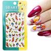 Nuevas pegatinas de uñas transfronterizas ins relieve 5D tridimensional Halloween araña ojo de diablo pegatinas de uñas al por mayor