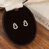 Venta Caliente Estilo Coreano Lujo Ligero Sentido de Gama Alta Pendientes de Calabaza Femeninos Europeos y Americanos Ins Celebridad de Internet Pendientes Elegantes Elegantes Joyería
