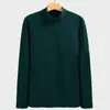 Tops de Terciopelo de Doble Cara para Otoño e Invierno Cuello Medio Alto para Hombre y Mujer Negocios Slim Interior Cálido Capa Base Camiseta de Manga Larga para Hombre