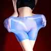 Calzoncillos tipo bóxer sexys de alta elasticidad, transparentes y brillantes, de 912 agujas, ultrafinos, sedosos, ajustados, seductores, talla grande
