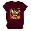 Modo profesor en Amazon eBay estación independiente moda casual retro camiseta de mujer cuello redondo manga corta