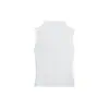 Fábrica de Ropa para Mujer Transfronteriza Venta al por Mayor Moda Europea y Americana 2026 Versátil Casual Ajuste Delgado Favorecedor Sin Mangas Cuello Alto Camiseta