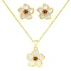 Set de Collar y Aretes Florales para Mujer Transfronterizo de Amazon 2026, Elegante y Versátil Exquisito Set de Joyería