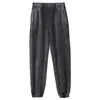 Pantalones joggers retro estilo americano, lavados y desgastados, forrados de felpa, pantalones largos casuales cálidos para hombre, pantalones deportivos, venta al por mayor transfronteriza