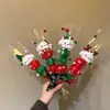 Buquê de Cachorrinho de Espinheiro-Alvar Cristalizado Fofo Pacote de Material DIY Artesanal de Natal Presente Caseiro de Ano Novo para Meninas