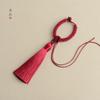 Nudo de Maíz Tejido Bicolor DIY Cordón para Bolso Cuerda para Llaves Asa Semiterminado Jade Ping An Hebilla Borla Púa