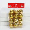 Bola de Navidad de dragón y tigre al por mayor transfronteriza 3 cm Bola colgante para decoración de árbol de Navidad bola brillante mate con purpurina Día de Año Nuevo