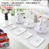 Decoración de Cumpleaños Adornos para Mesa de Postres Exhibidor de Boda Estante de Exhibición Desechable de Tres Niveles Soporte para Pasteles Rejilla para Pasteles