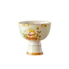 Taza de Té Cerámica con Pie Alto y Esmalte de Ceniza para Uso Doméstico, Diseño Lindo de Perro de la Fortuna, Adecuada para Niñas, Tazas para Invitados y Anfitriones, Taza Individual para Preparar Té, Juego de Té Kung Fu