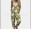 Pantalones de tirantes casuales de verano con estampado floral digital 3D para mujer, transfronterizos de Amazon Europa y América