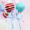 Nuevo adorno de piruleta de bola de lentejuelas con lazo de celebridad en línea, adorno para pastel de cumpleaños, decoración creativa para mesa de postres de fiesta