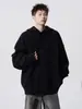 Ropa de punto con capucha de color liso para hombre, invierno, estilo americano, sudadera con capucha de corte limpio, ropa de punto sexy y guapa para hombre