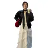 Chaqueta de Cuero Negra Estilo Retro Americano para Mujer Otoño Nuevo Estilo Cremallera Corta Chaqueta de Motociclista Chaqueta de Cuero Moderna