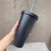 Taza Portátil de Color Degradado, Termo en Forma de Diamante con Popote, Taza de Café de Doble Capa de Acero Inoxidable, Personalización para Regalo Navideño