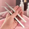 Pinças novas de aço inoxidável, pinças longas para manusear objetos, alimentação de aquários, pinças para plantas aquáticas, cuidado com flores e suculentas, pinças longas pontiagudas