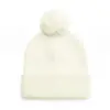 Chapéus de Lã Infantis, Chapéus com Pompom de Cor Sólida, Chapéus de Tricô Infantis, Chapéus de Tricô para Outono e Inverno para Crianças de 3 a 8 Anos, Prontos em Estoque