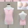 Traje de Dança Infantil Alça de Espaguete Feijão Verde Escarlate Azul Feminino Dourado Grande Costas Abertas Dobras Amassadas Decote Mágico Traje de Performance Traje de Dança Ginástica