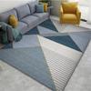 Alfombra nórdica a rayas geométrica moderna minimalista sala de estar mesa de centro americana dormitorio alfombra de noche verde lujo lavada felpudo