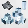 Accesorios para Postes de Barrera Conector de Tubo Cuadrado Adaptador sin Soldadura Accesorio de Fijación Universal Codo Unión de Tubería de Hierro de 90 Grados Bidireccional Tripartito