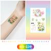 Ruikalong Transfronterizo Nuevo Panda Conejo Animal Brillo Dibujos Animados Infantiles Lindos Impermeables Coloridos Pegatinas de Tatuaje