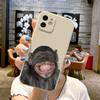 Capa de Celular Gorila Maçã 13 Desenho Animado Adequada para iPhone15pro Borda Reta Abrangente 11 Personalidade Criativa Resistente a Quedas