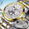 Una generación de relojes de cuarzo no mecánicos automáticos huecos para hombres transfronterizos a través de un reloj de hombre Tourbillon bajo resistente al agua