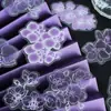 Paquete de Pegatinas Yi Niao PET Mate Serie Sombra de Flor Color por Color Fondo Decorativo DIY Material para Diario Temática Floral Pegatinas