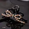 Pinza para el pelo de flor con pedrería pequeña estilo coreano, nueva, para mujer, pinza de tiburón grande elegante y simple para la parte trasera de la cabeza, versátil