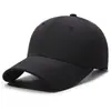 Boné de Baseball Bordado com Etiqueta Tecida de Aba Curva Transfronteiriça, Personalizado, Top Macio, Coroa Profunda, Circunferência da Cabeça Grande, Mesh a Laser, Secagem Rápida, Boné de Golfe