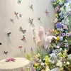 Adesivo de parede de borboleta 3D em PVC área de fotos atmosfera decoração de cena canto de check-in renovação outros guarda-roupas