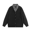 Nueva camisa cárdigan de punto estilo perezoso con retazos de color sólido, estilo coreano de otoño e invierno, falso dos piezas, informal, para hombre